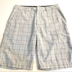 O’NEILL Gray and White Plaid Shorts